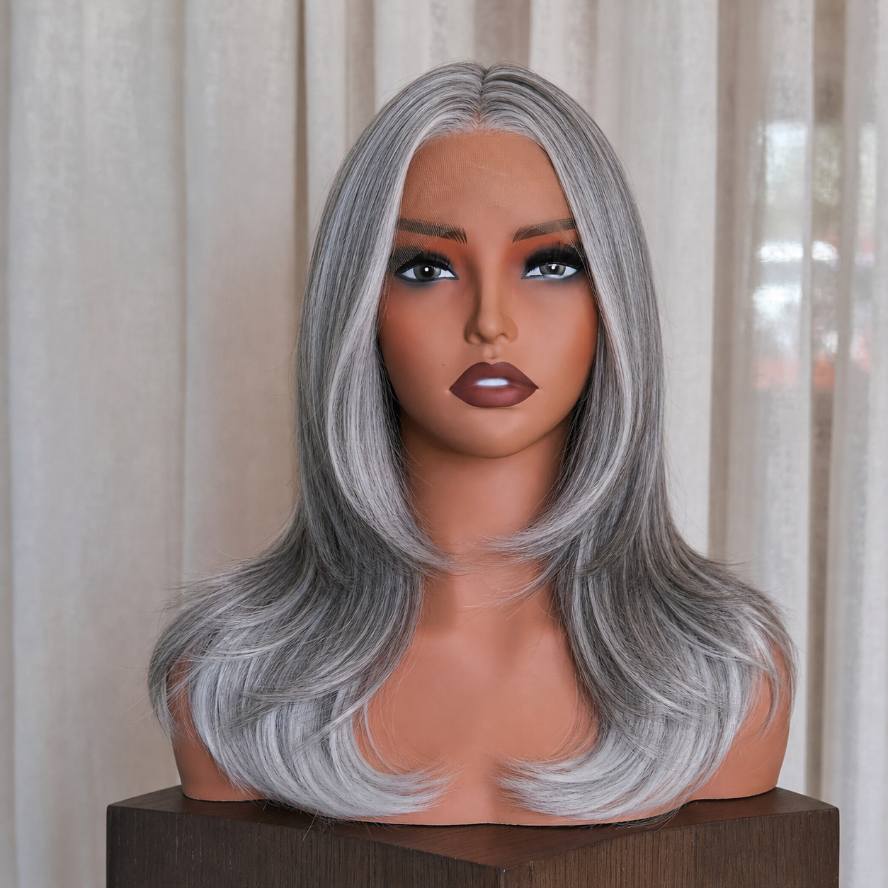 JEAN Ash Grey ( Salt & Pepper ) 13X6 Lace Front Wig