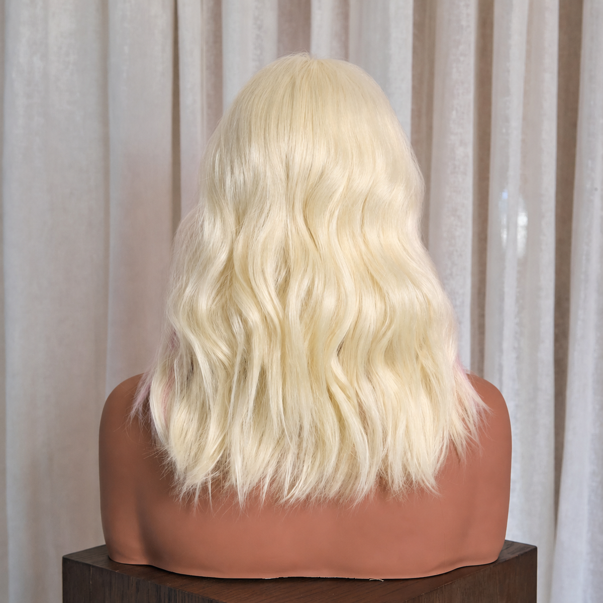 Platinum Blonde with Pastel Pink Highlights Wig | Milk & Honey Wigs