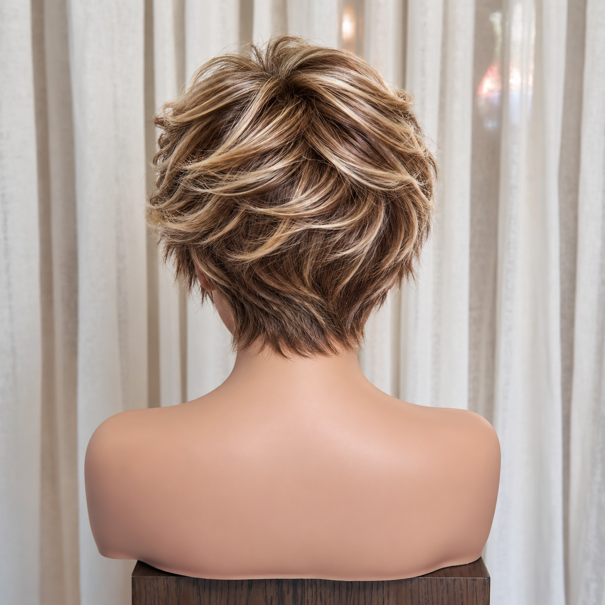 LEONORA - Highlighted Brown - Mono Top Lace Front Wig
