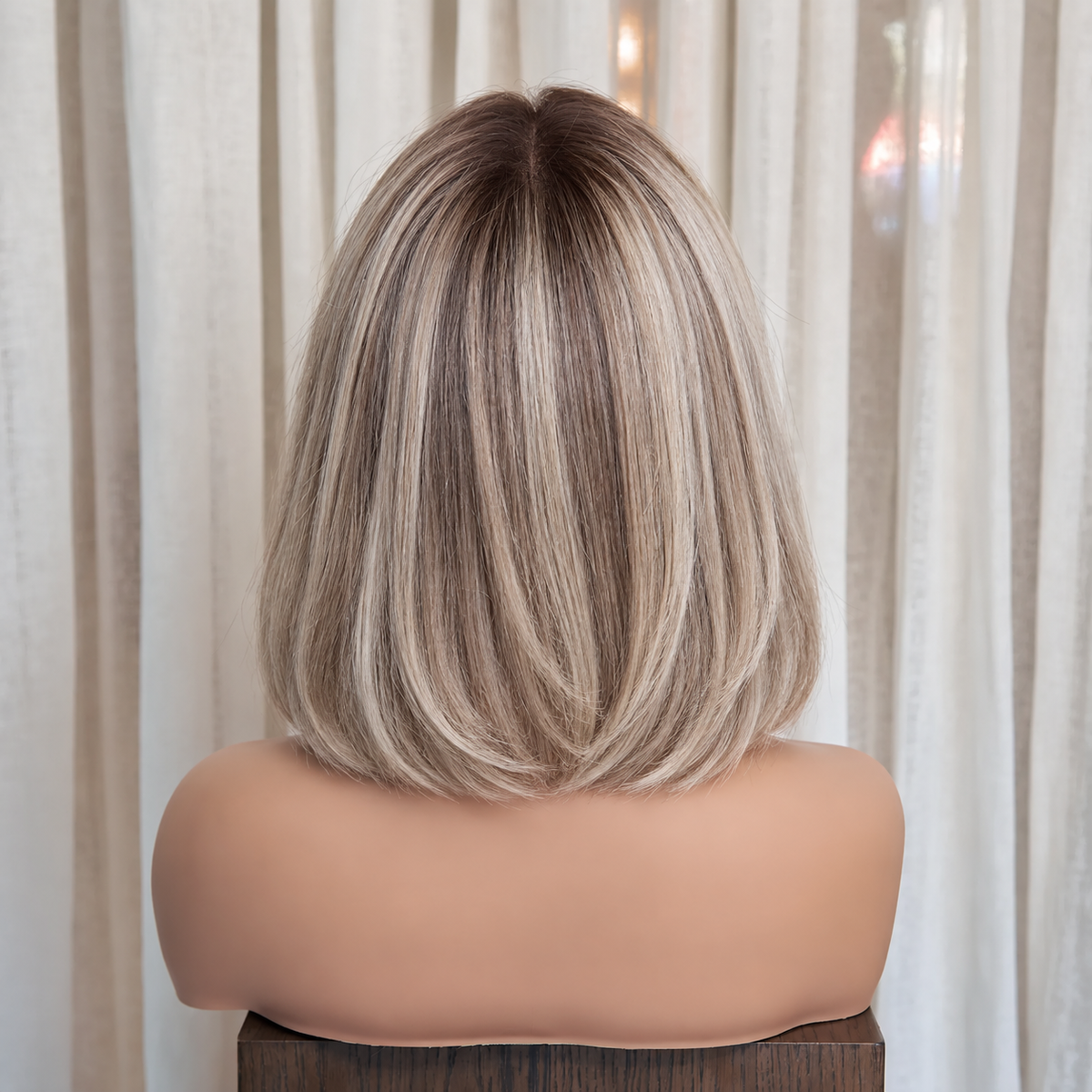 INES - Rooted Ash Blonde - Mono Top Lace Front Wig