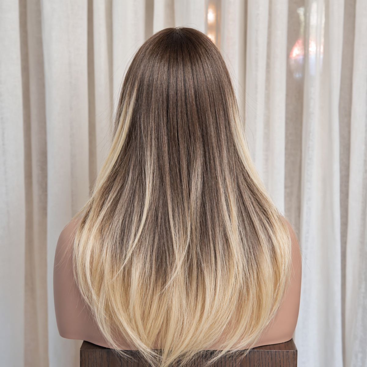OPHELIA - Brown-to-Blonde Ombre - Mono Top Lace Front Wig