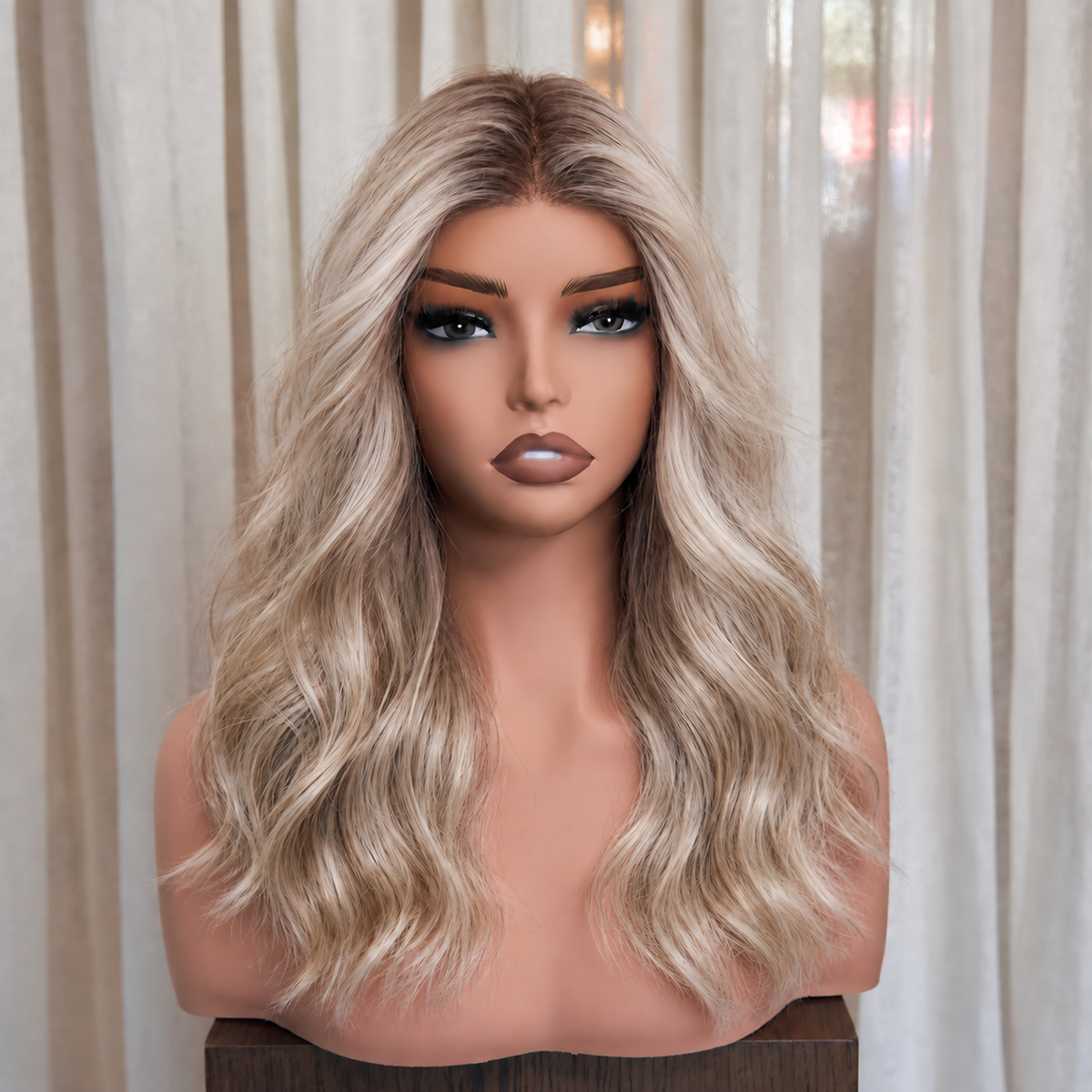 OLIVINE - Rooted Beige Blonde - Mono Top Lace Front Wig