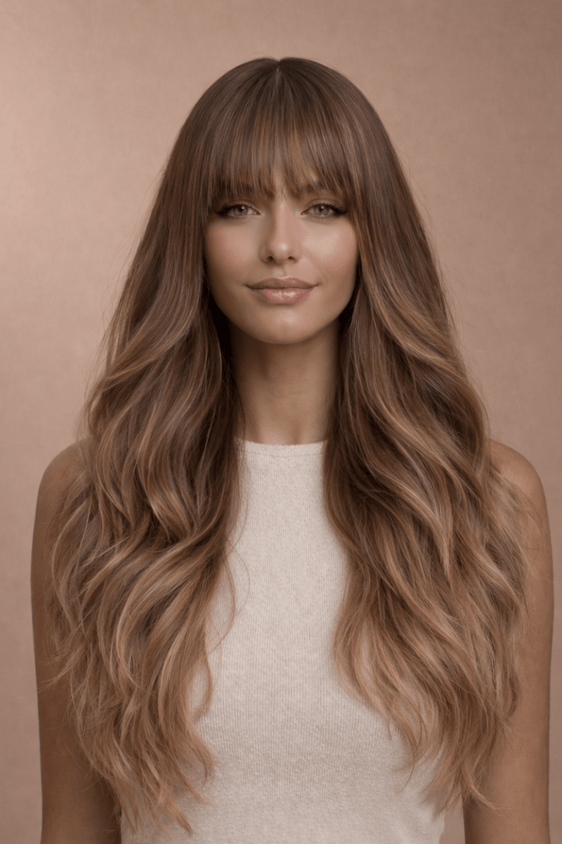 ADELE - Ombre Brown - Fringe Wig - Milk & Honey Wigs