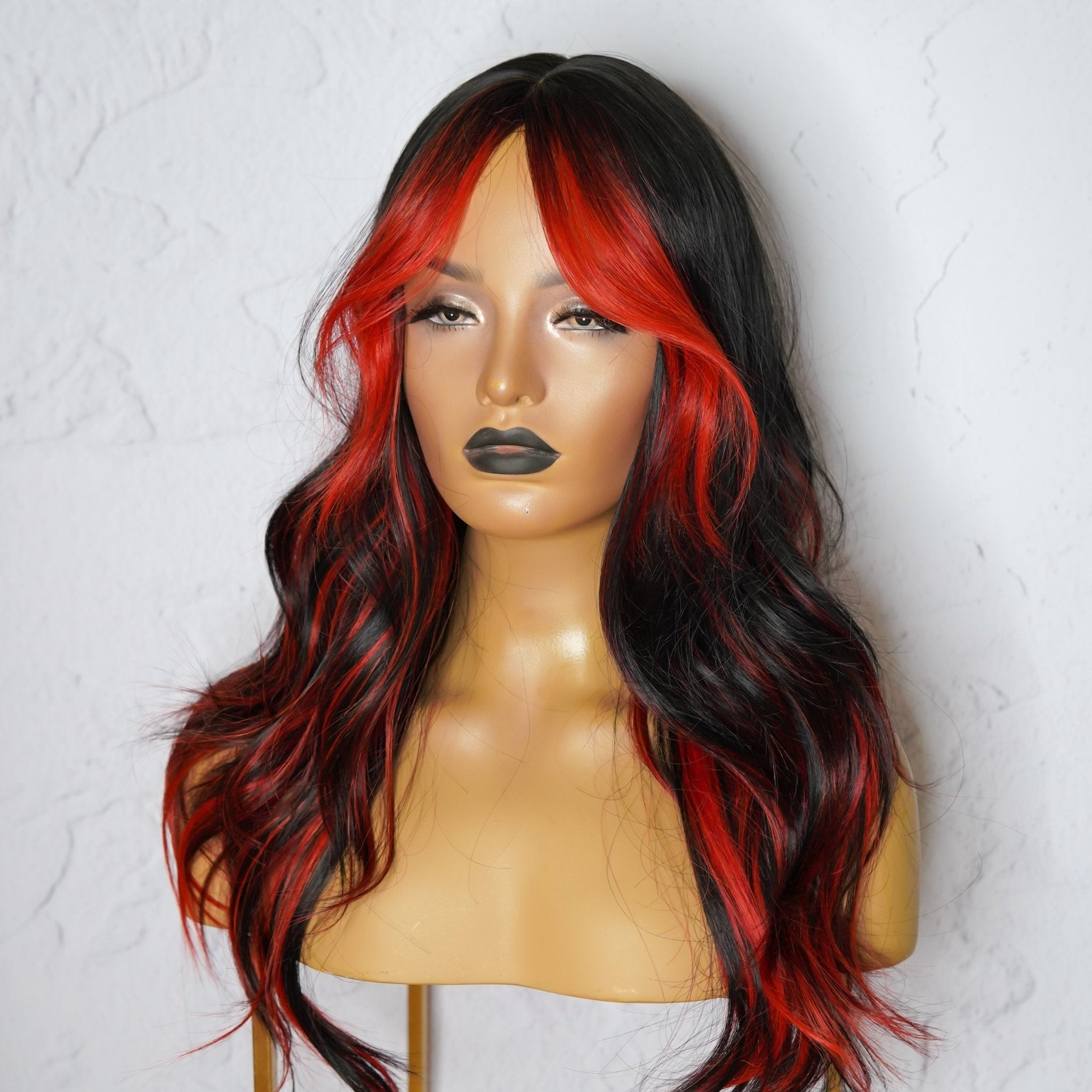ALEXA Red Fringe Wig - Milk & Honey Wigs