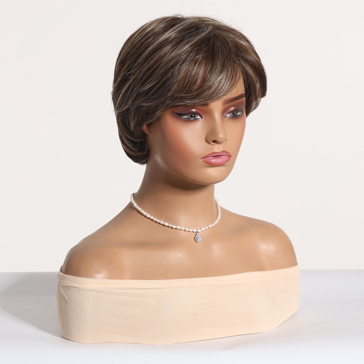 Ash Brown Layered Pixie Cut Wig - MARKETPLACE | Brown, Fringe, Synthetic Hair | Milk & Honey Wigs