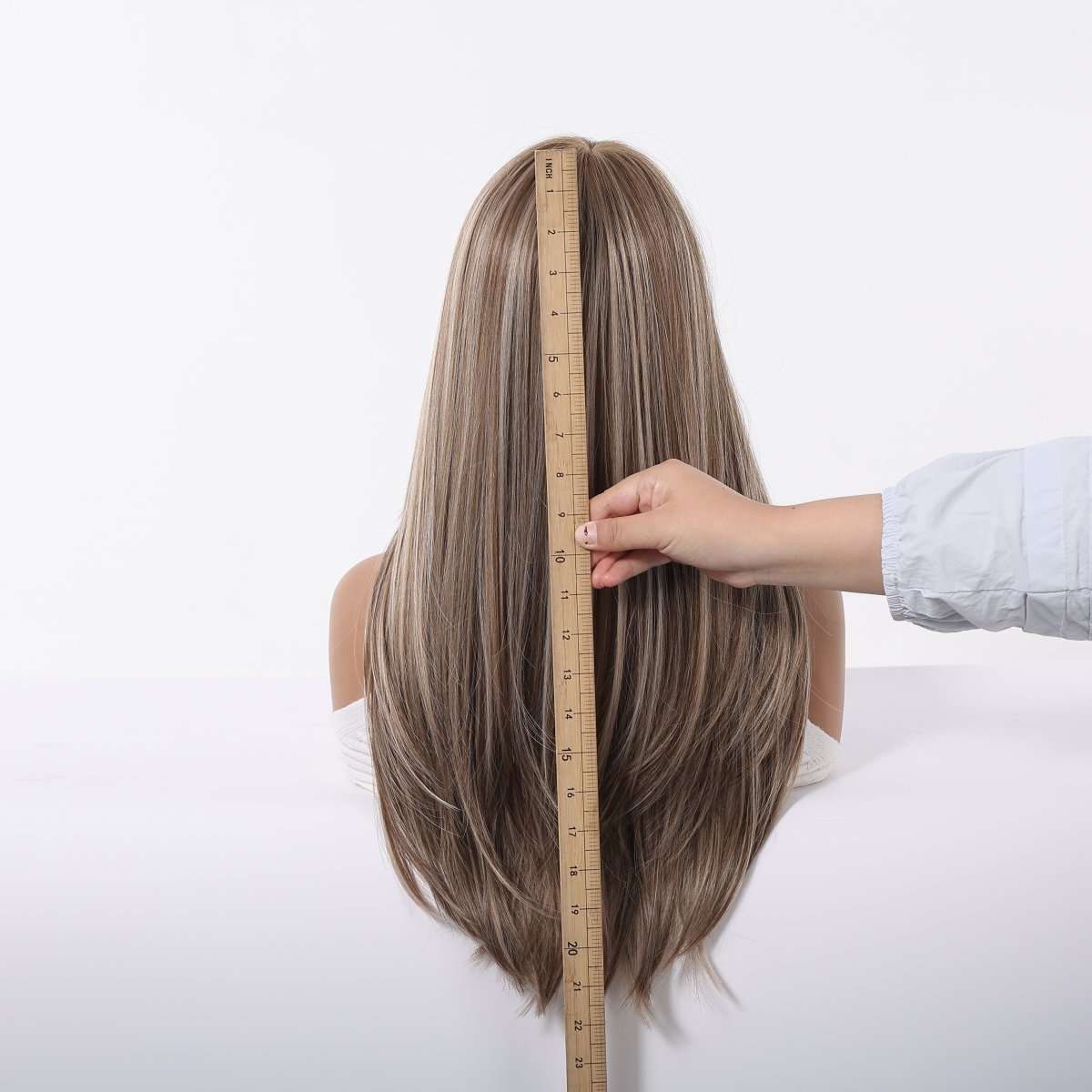 Ash Brown Straight Wig with Full Fringe - MARKETPLACE | Brown, Fringe, Synthetic Hair | Milk & Honey Wigs