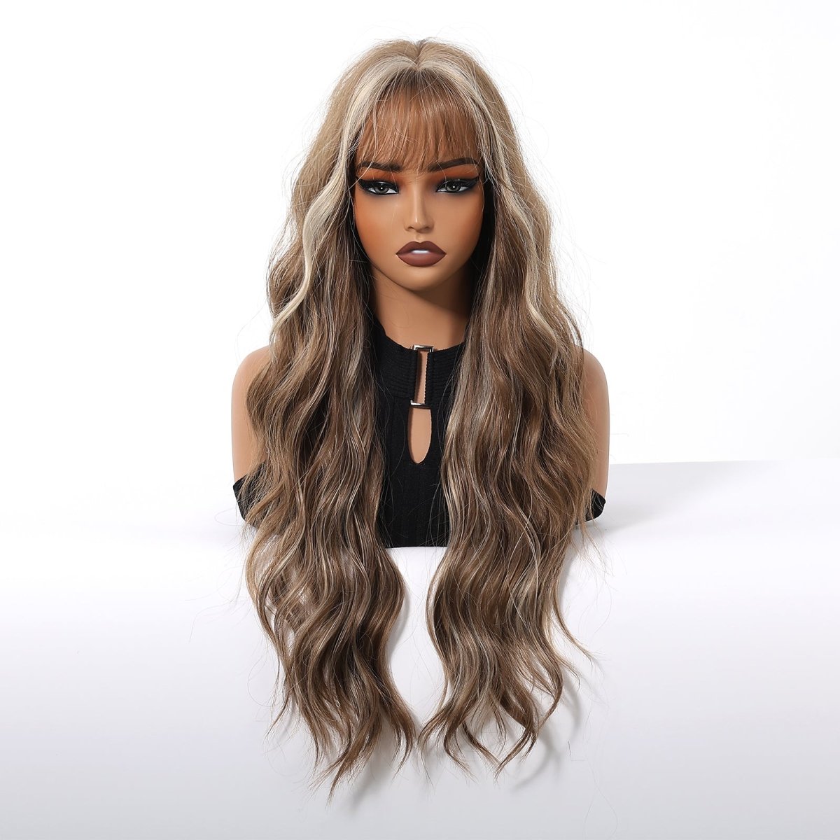 Ash Brown Wavy Wig - MARKETPLACE | Black, Fringe, Synthetic Hair | Milk & Honey Wigs