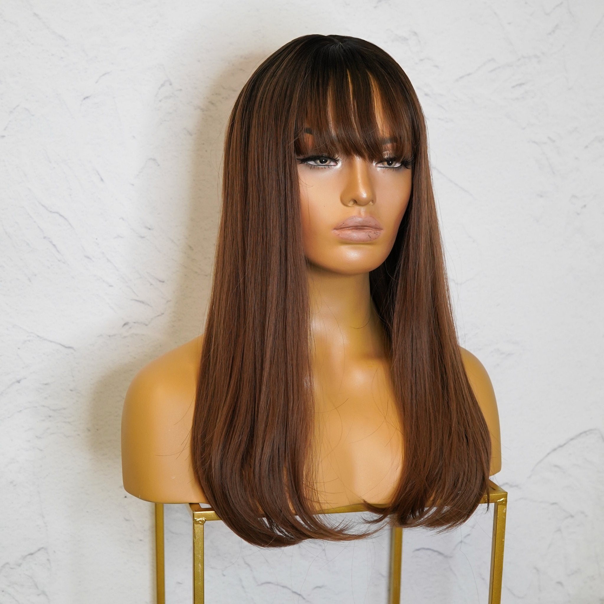 ASHLEY Brown 18" Fringe Wig | Milk & Honey Wigs