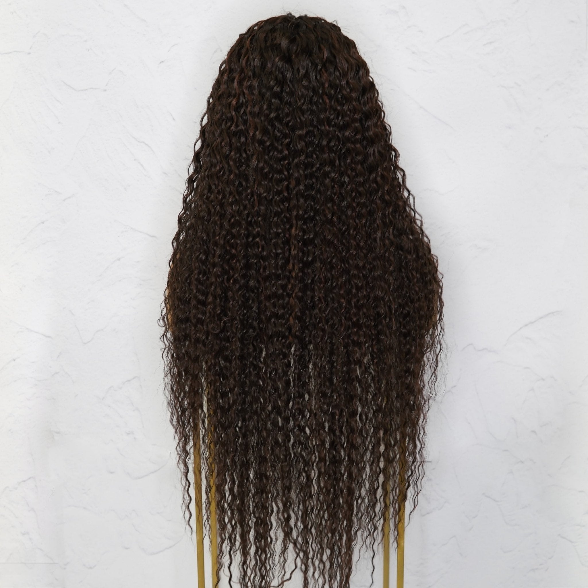 ATHENA - Brown - Lace Front Wig | Brown, 28 Inch+, T-Part Lace Front, Synthetic Hair | Milk & Honey Wigs