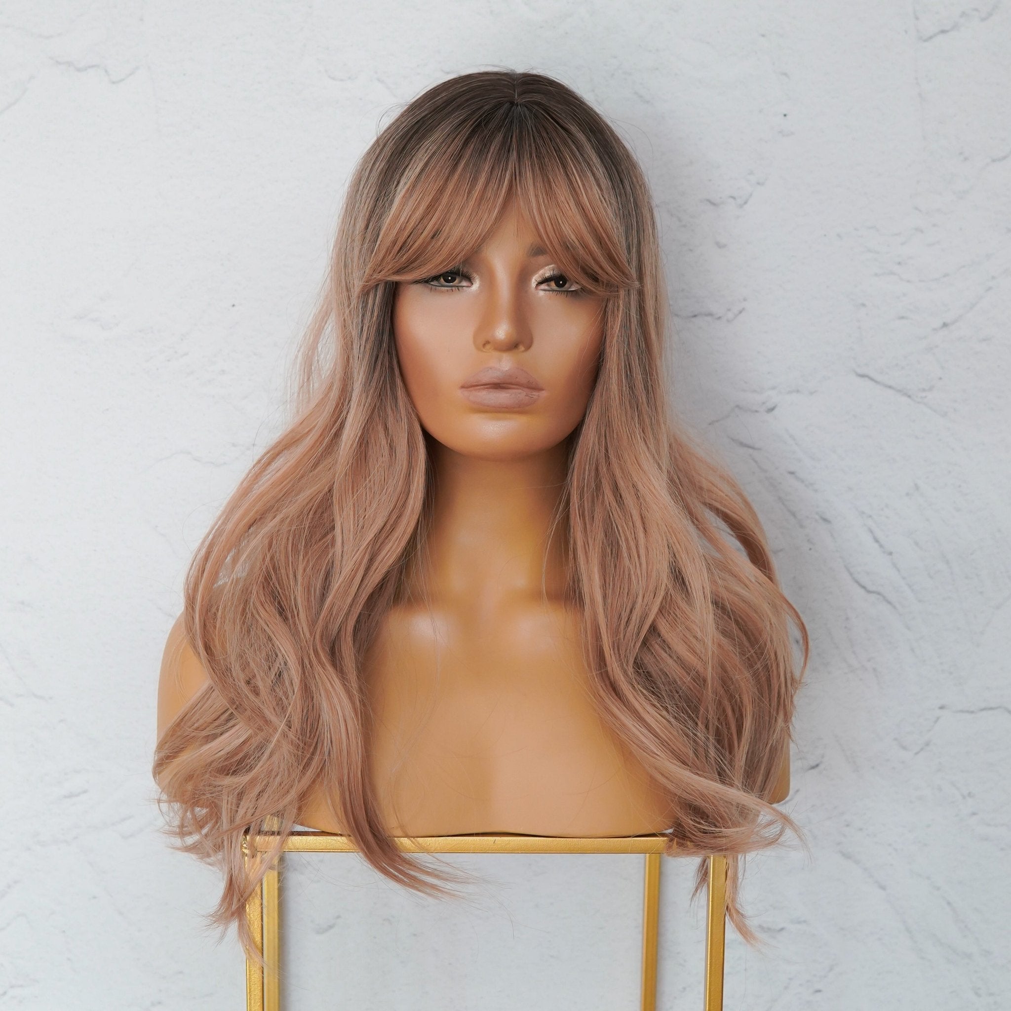 AUGUST Brown Ombre Fringe Wig - Milk & Honey Wigs