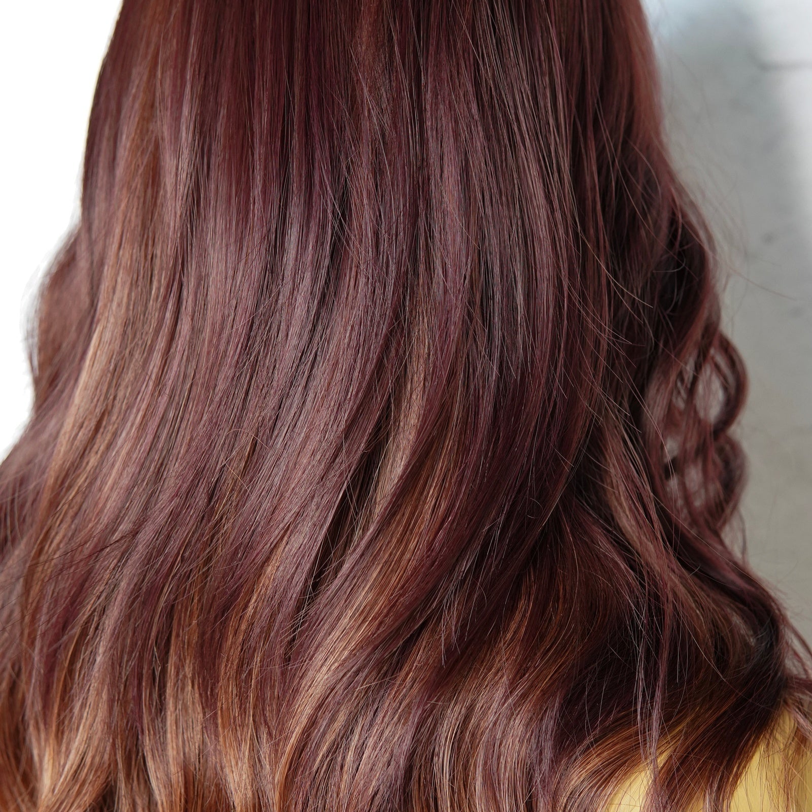 AUTUMN Mahogany Brown Ombre Fringe Wig - Milk & Honey Wigs