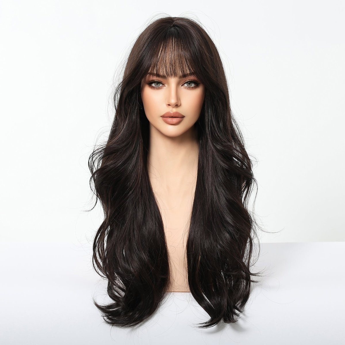 Black Blond Gradient Wig - MARKETPLACE | Brown, Fringe, Synthetic Hair | Milk & Honey Wigs