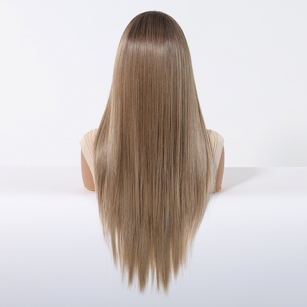 Brown Root Straight 13x6 Lace Front Wig - MARKETPLACE | Brown, 13x6 Lace Front, Synthetic Hair | Milk & Honey Wigs