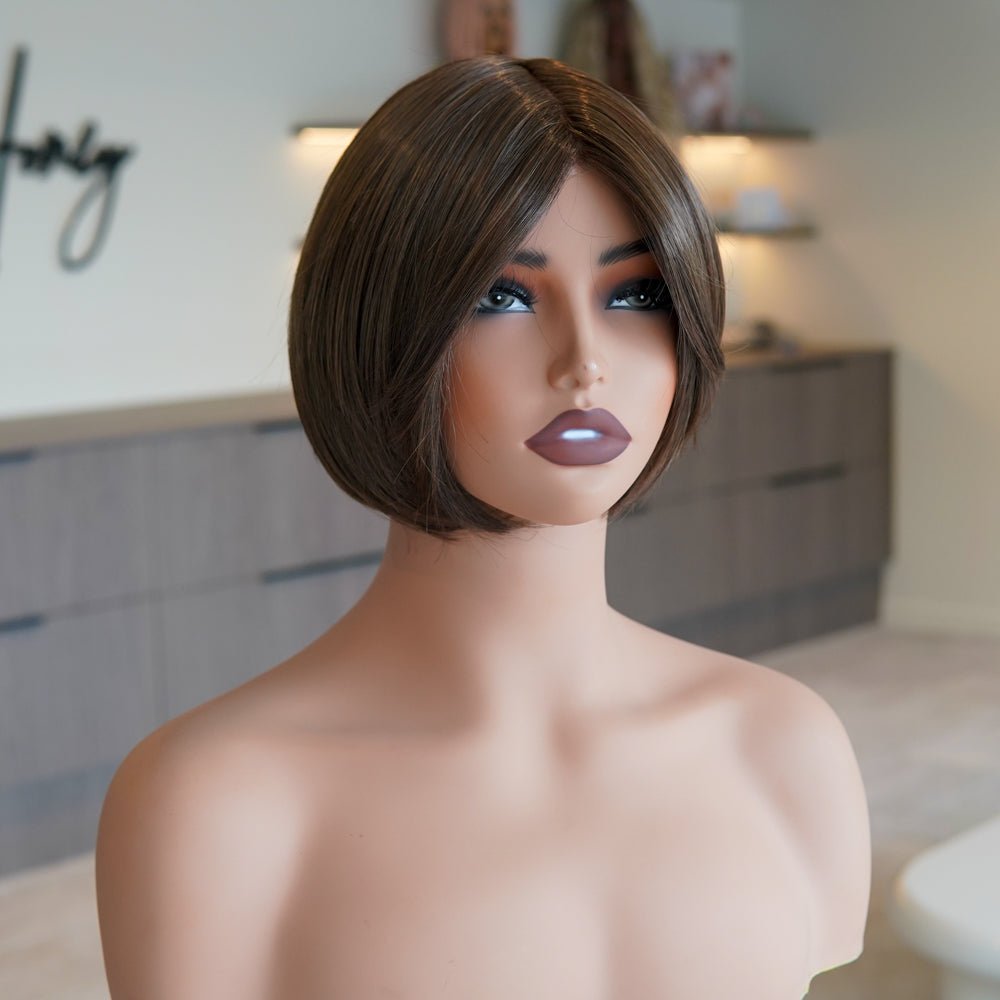 CAMILLE - Brown - Lace Front Wig | Brown, 12 Inch & Shorter, Mono Lace Front, Synthetic Hair | Milk & Honey Wigs