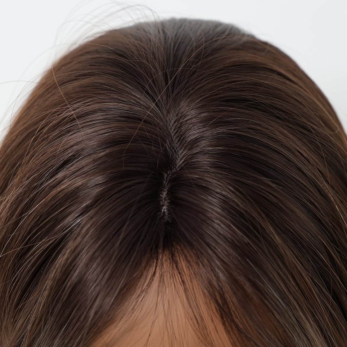 Caramel Brown with Ash Blonde Highlight Wig - MARKETPLACE | Brown, Fringe, Synthetic Hair | Milk & Honey Wigs