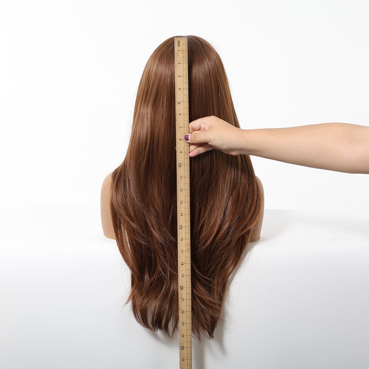 Chestnut Brown Layered Wig - MARKETPLACE | Brown, Fringe, Synthetic Hair | Milk & Honey Wigs