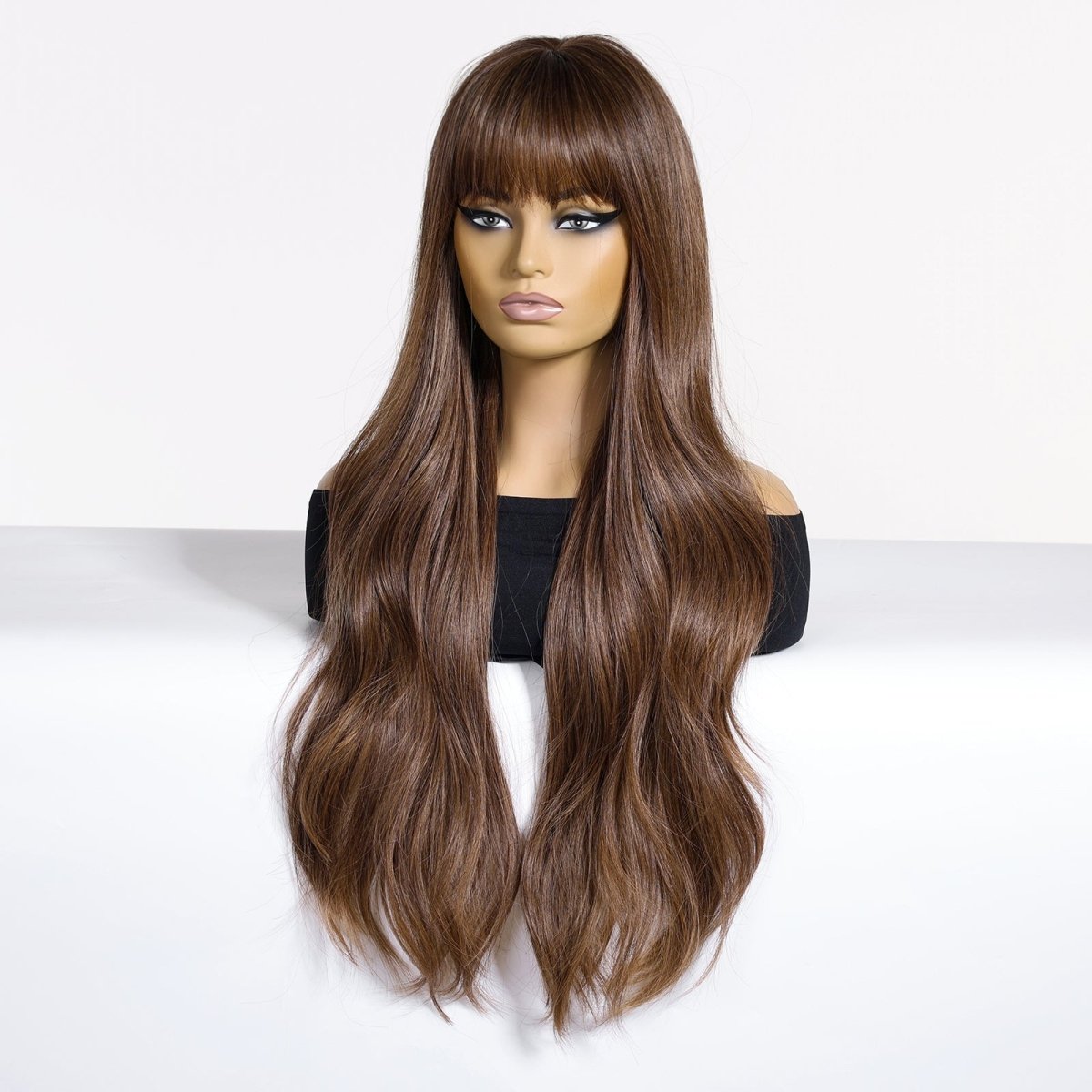 Chestnut Brown with Full Fringe Wig - MARKETPLACE | Brown, Fringe, Synthetic Hair | Milk & Honey Wigs