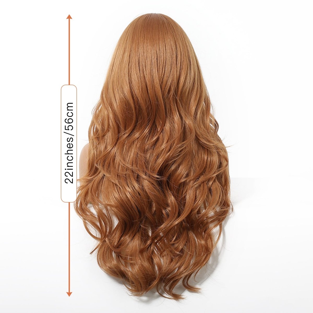 Copper Cinnamon Waves with Blunt Fringe Wig - MARKETPLACE | Ginger, Fringe, Synthetic Hair | Milk & Honey Wigs
