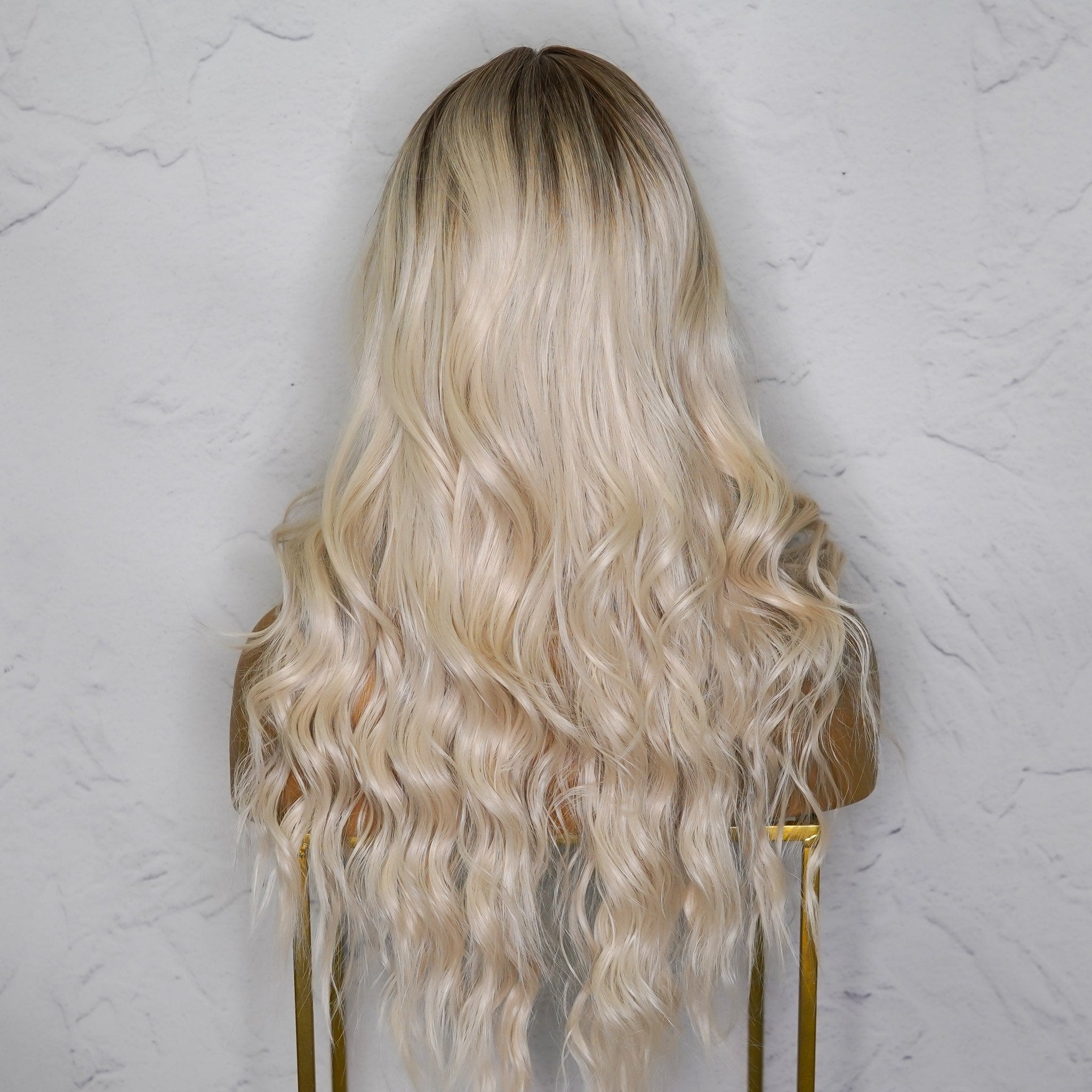 DAISY - Blonde Ombre - Fringe Wig | Blonde, 24 Inch, Fringe, Synthetic Hair | Milk & Honey Wigs