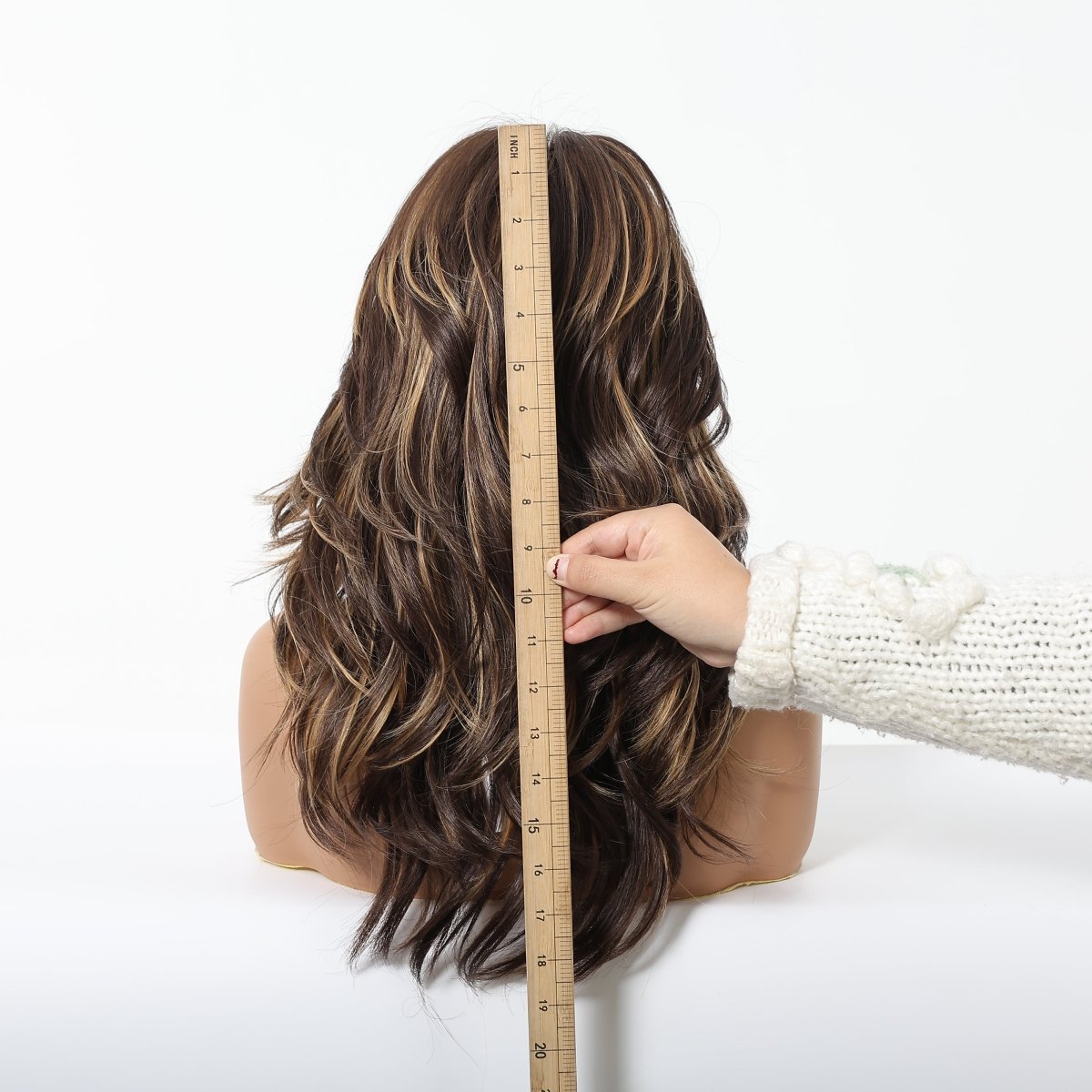 Dark Brown Blonde Highlights Wig - MARKETPLACE | Brown, Fringe, Synthetic Hair | Milk & Honey Wigs