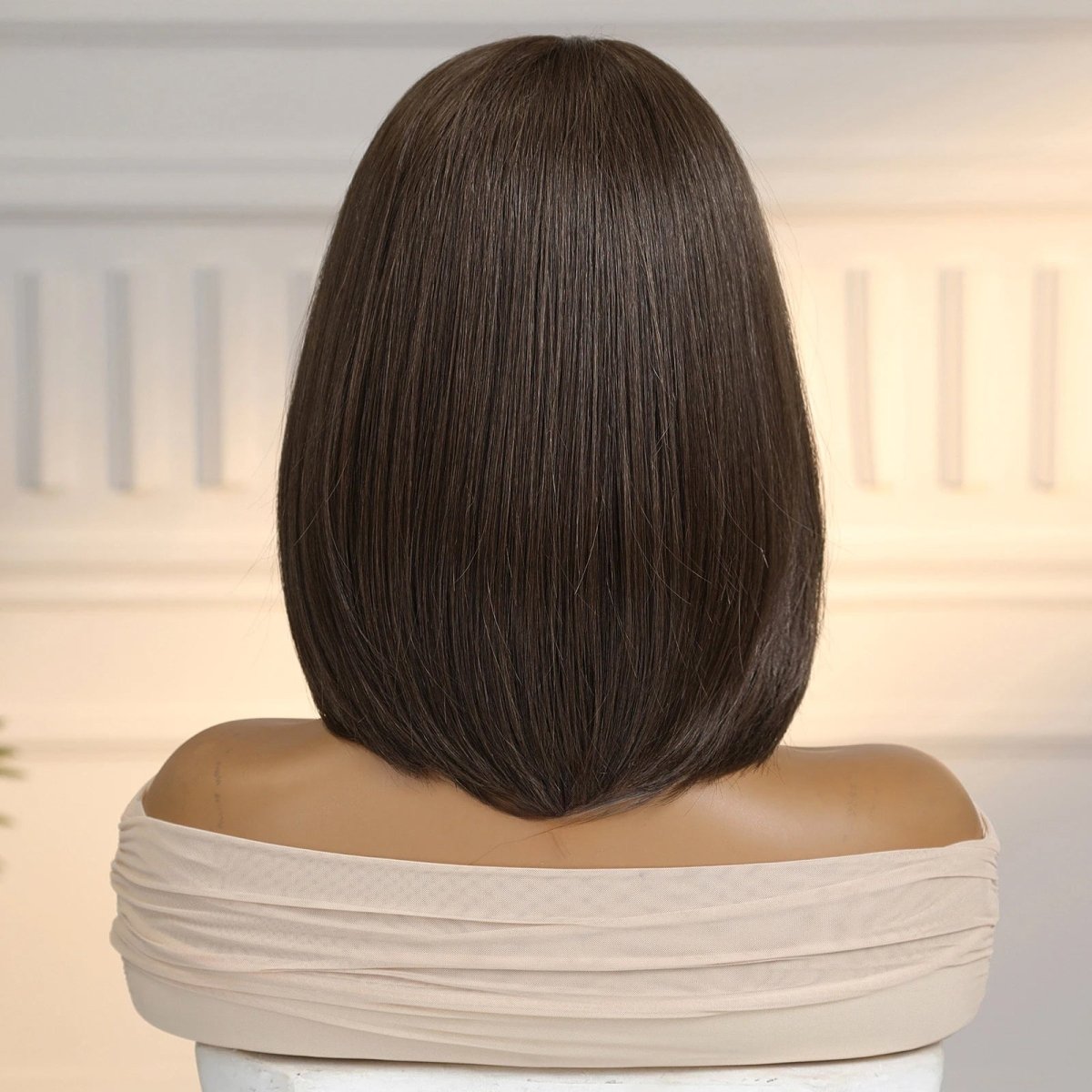 Dark Brown Bob 13x6 Lace Front Wig - MARKETPLACE | Brown, 13x6 Lace Front, Synthetic Hair | Milk & Honey Wigs