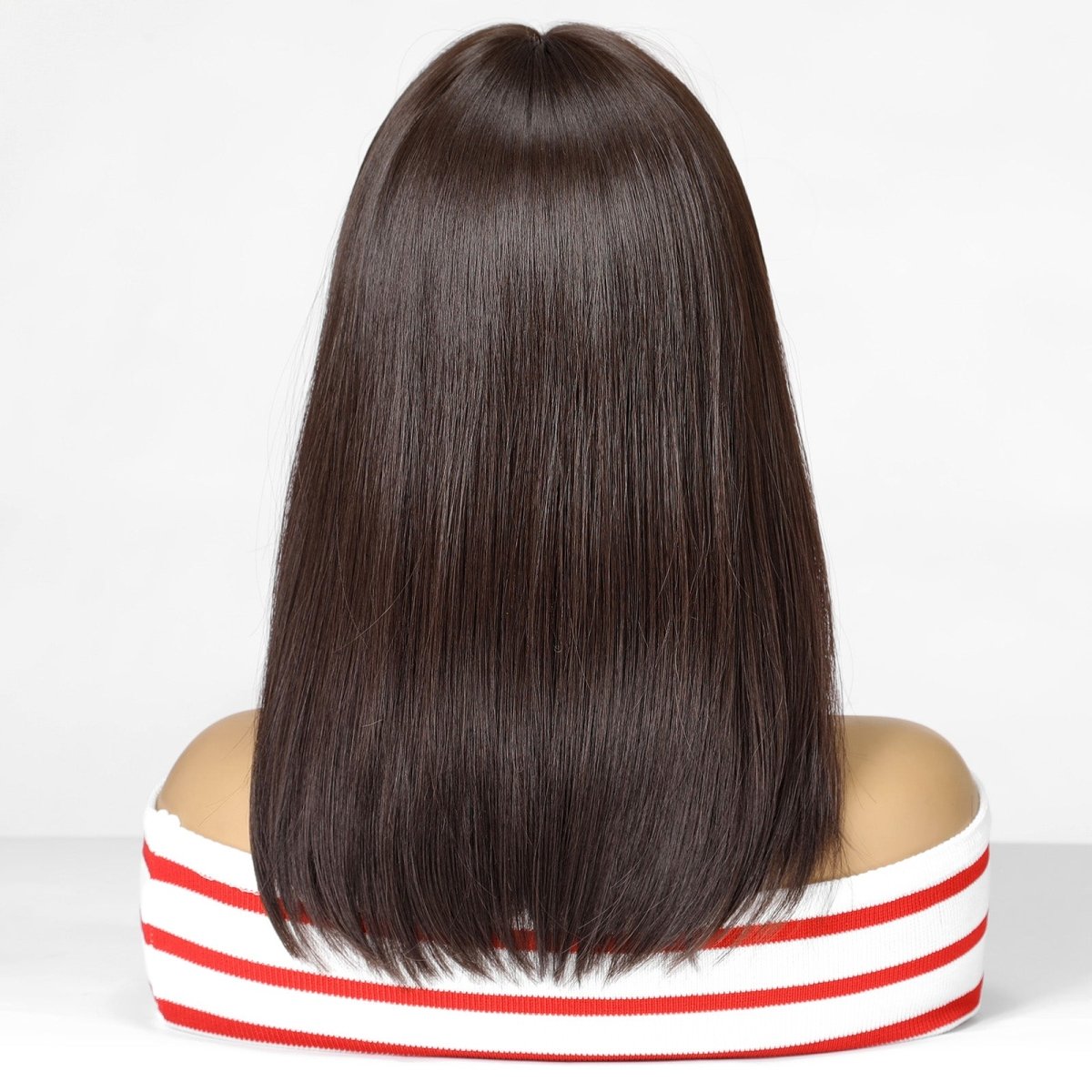 Dark Brown Fringe Wig- MARKETPLACE | Brown, Fringe, Synthetic Hair | Milk & Honey Wigs