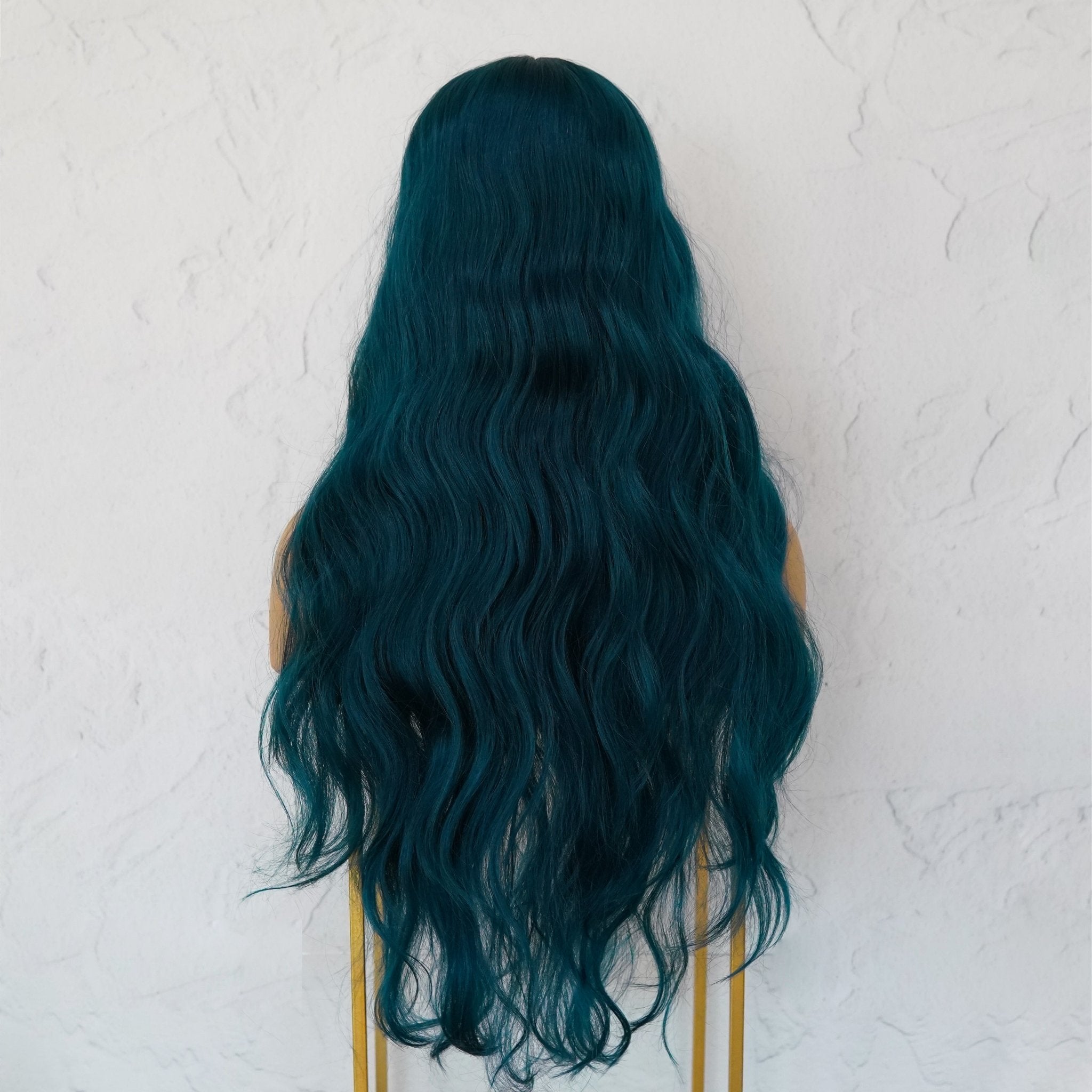 DELILAH - Teal Blue - Lace Front Wig | Blue, 28 Inch+, T-Part Lace Front, Synthetic Hair | Milk & Honey Wigs