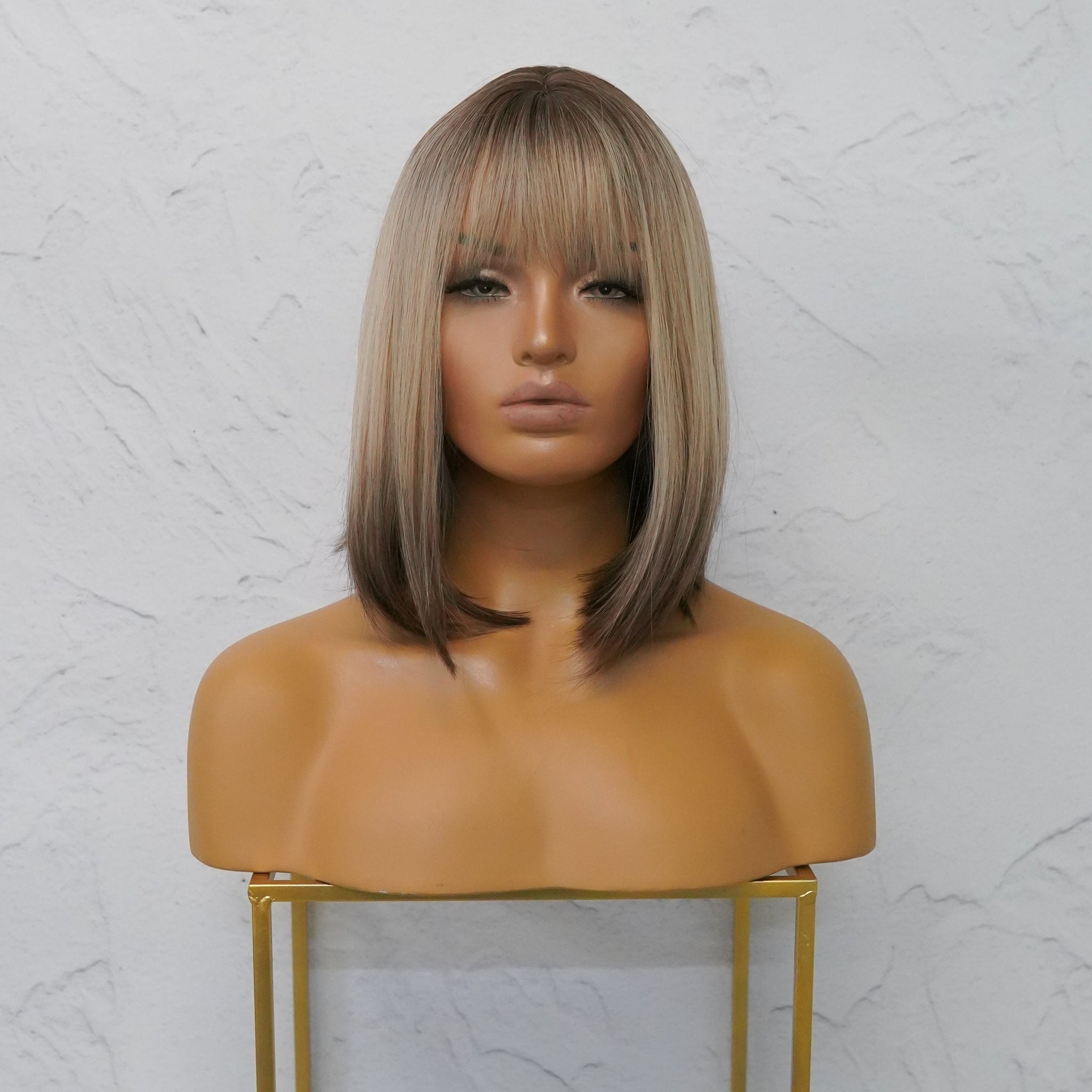 DENISE Ombre Brown Fringe Wig | Milk & Honey Wigs