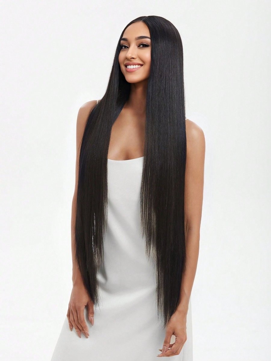 Extra Long Sleek Black Wig - MARKETPLACE | Black, Fringe, Synthetic Hair | Milk & Honey Wigs
