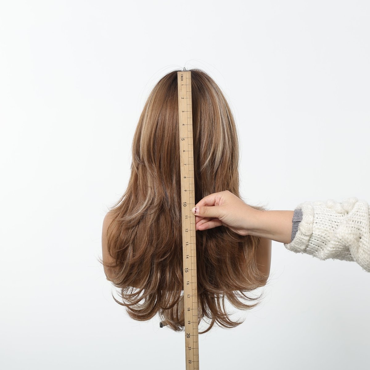 Golden Brown Layered Wig - MARKETPLACE | Brown, Fringe, Synthetic Hair | Milk & Honey Wigs