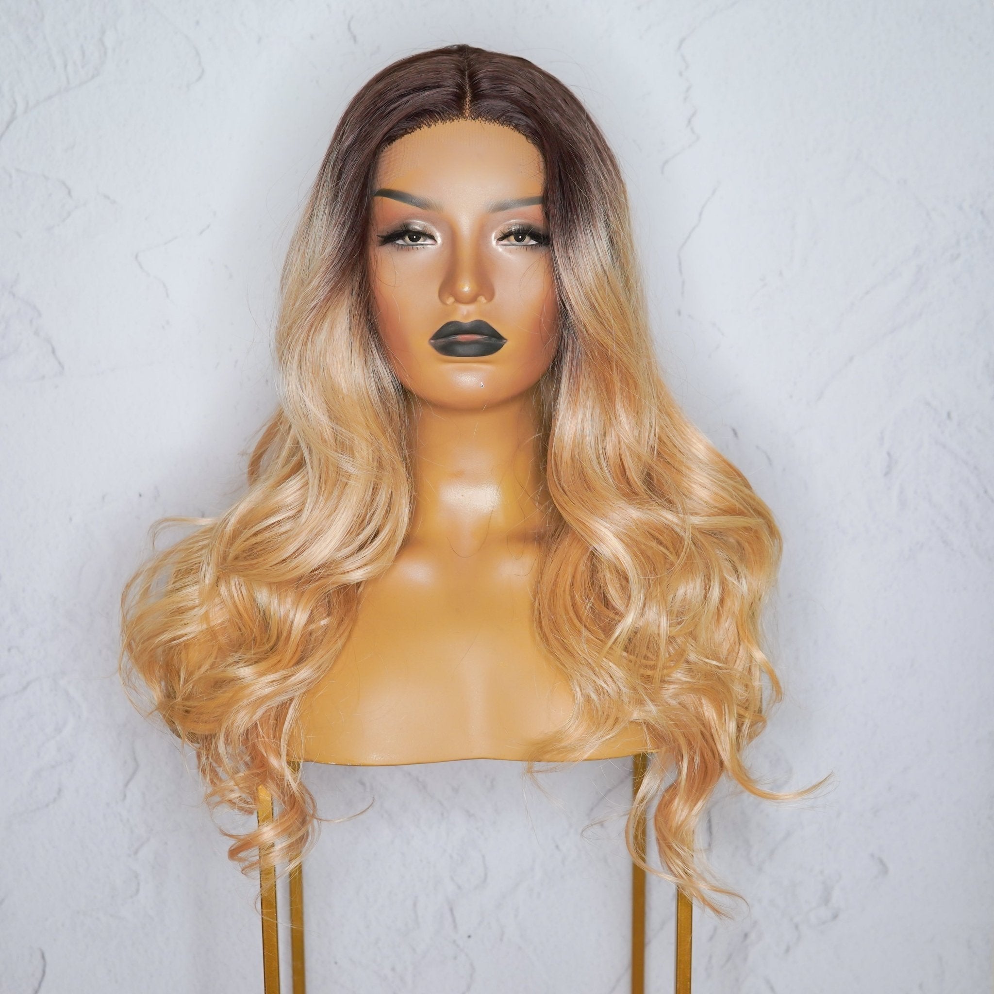 HARMONY Ombre Lace Front Wig | Blonde, 24 Inch, 13x4 Lace Front, Synthetic Hair | Milk & Honey Wigs