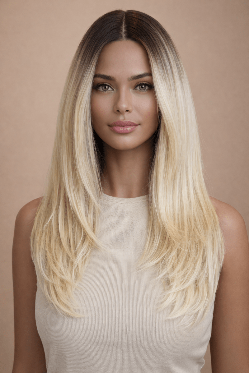 HAVEN - Ombre Blonde - Lace Front Wig | Blonde, 16 Inch, Mono Lace Front, Synthetic Hair | Milk & Honey Wigs