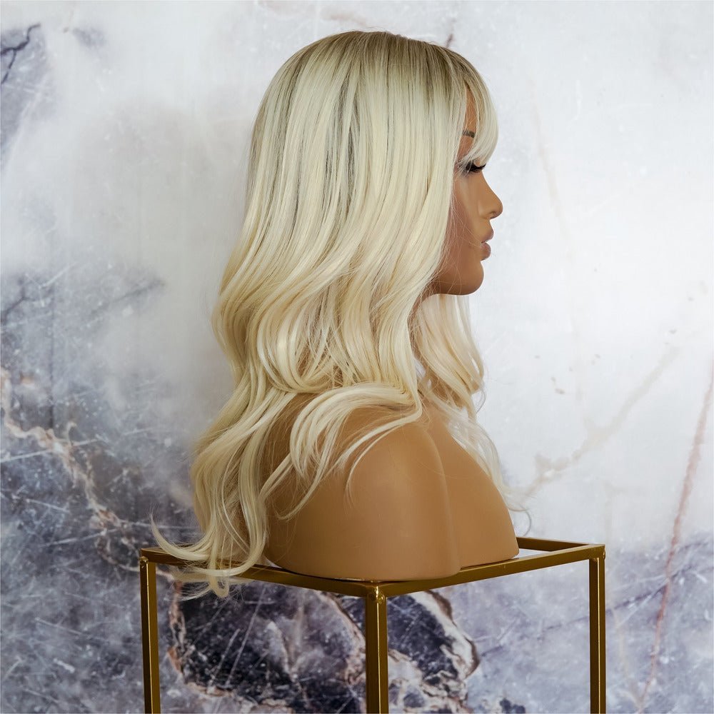 HOLLY - Ombre Blonde - Fringe Wig | Blonde, 16 Inch, Fringe, Synthetic Hair | Milk & Honey Wigs