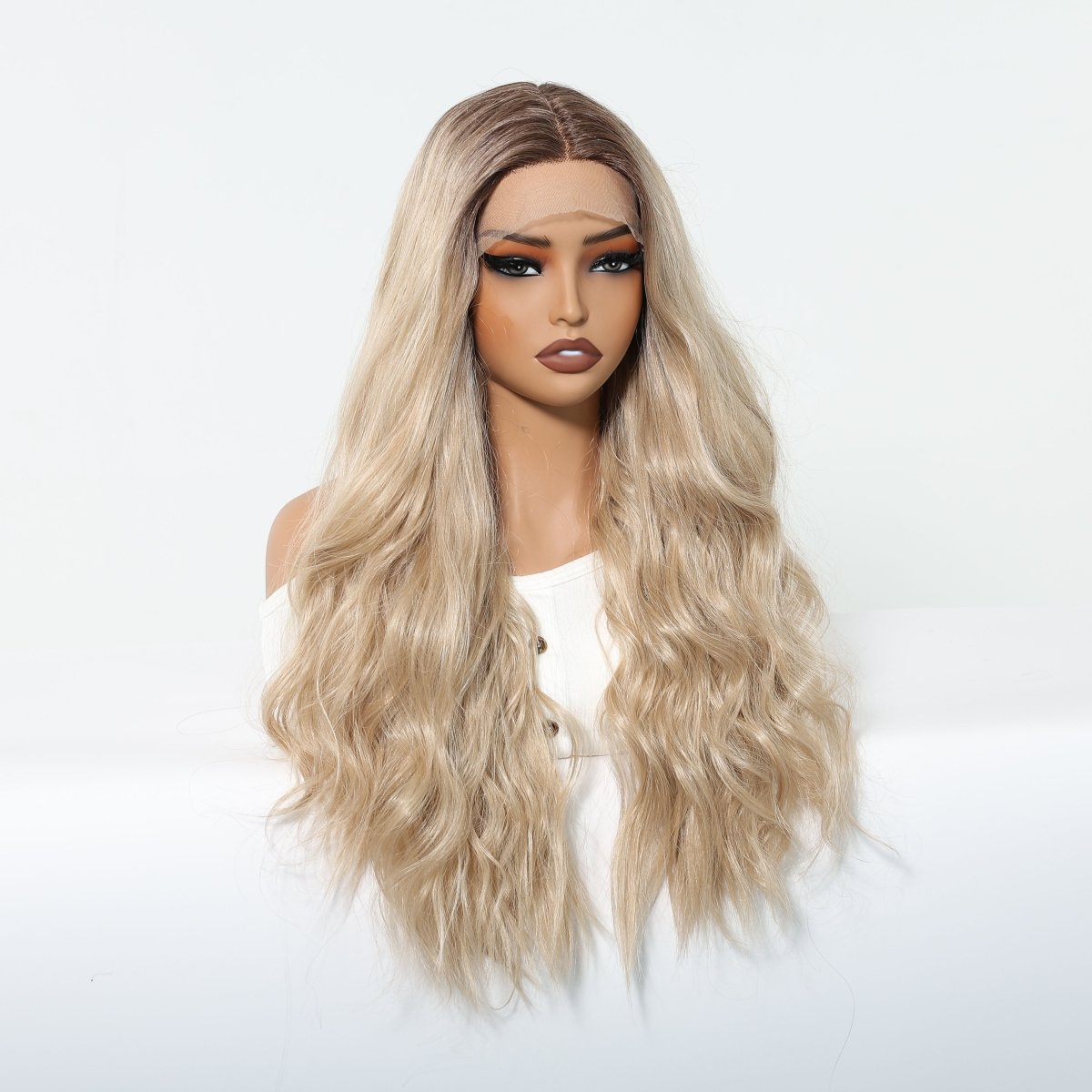 Honey Blonde Wavy 13x6 Lace Front Wig - MARKETPLACE | Blonde, 13x6 Lace Front, Synthetic Hair | Milk & Honey Wigs