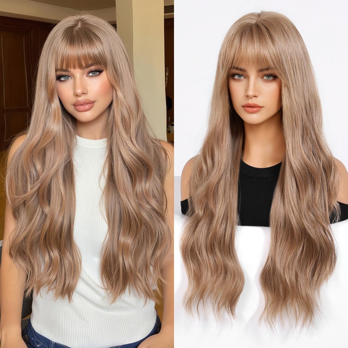 Honey blonde with Bangs Wig - MARKETPLACE | Blonde, Fringe, Synthetic Hair | Milk & Honey Wigs