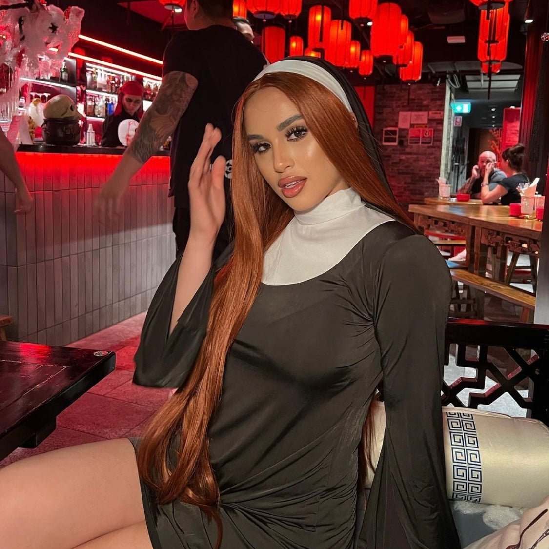 ISABELLE - Copper - Lace Front Wig | Ginger, 28 Inch+, T-Part Lace Front, Synthetic Hair | Milk & Honey Wigs