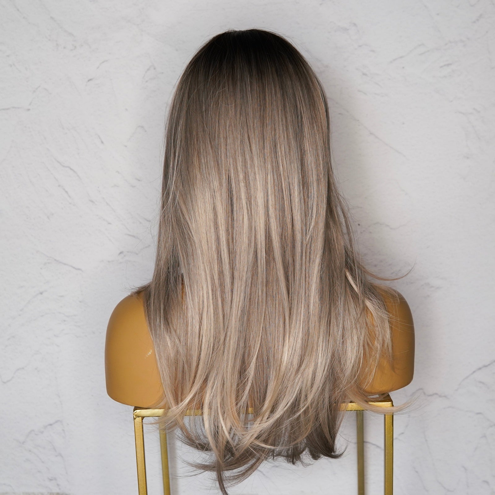 JOSIE - Ombre Ash Blonde - Fringe Wig | Blonde, 18 Inch, Fringe, Synthetic Hair | Milk & Honey Wigs