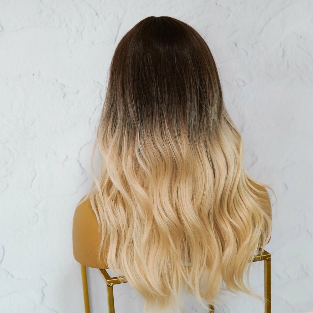 KARLEE - Brown Ombre - Fringe Wig | Brown, 18 Inch, Fringe, Synthetic Hair | Milk & Honey Wigs