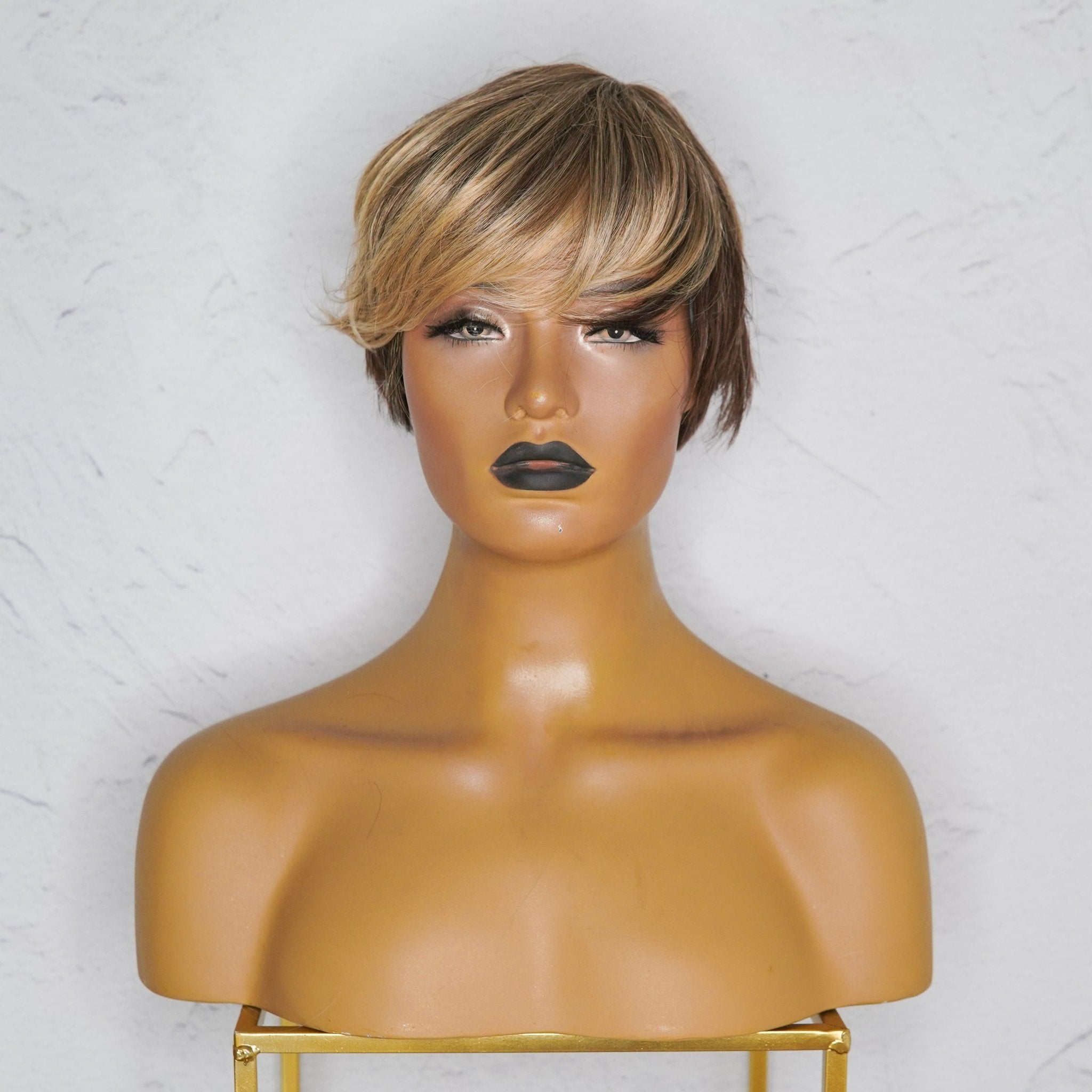 KATHY - Ombre Blonde - Fringe Wig | Brown, Synthetic Hair | Milk & Honey Wigs