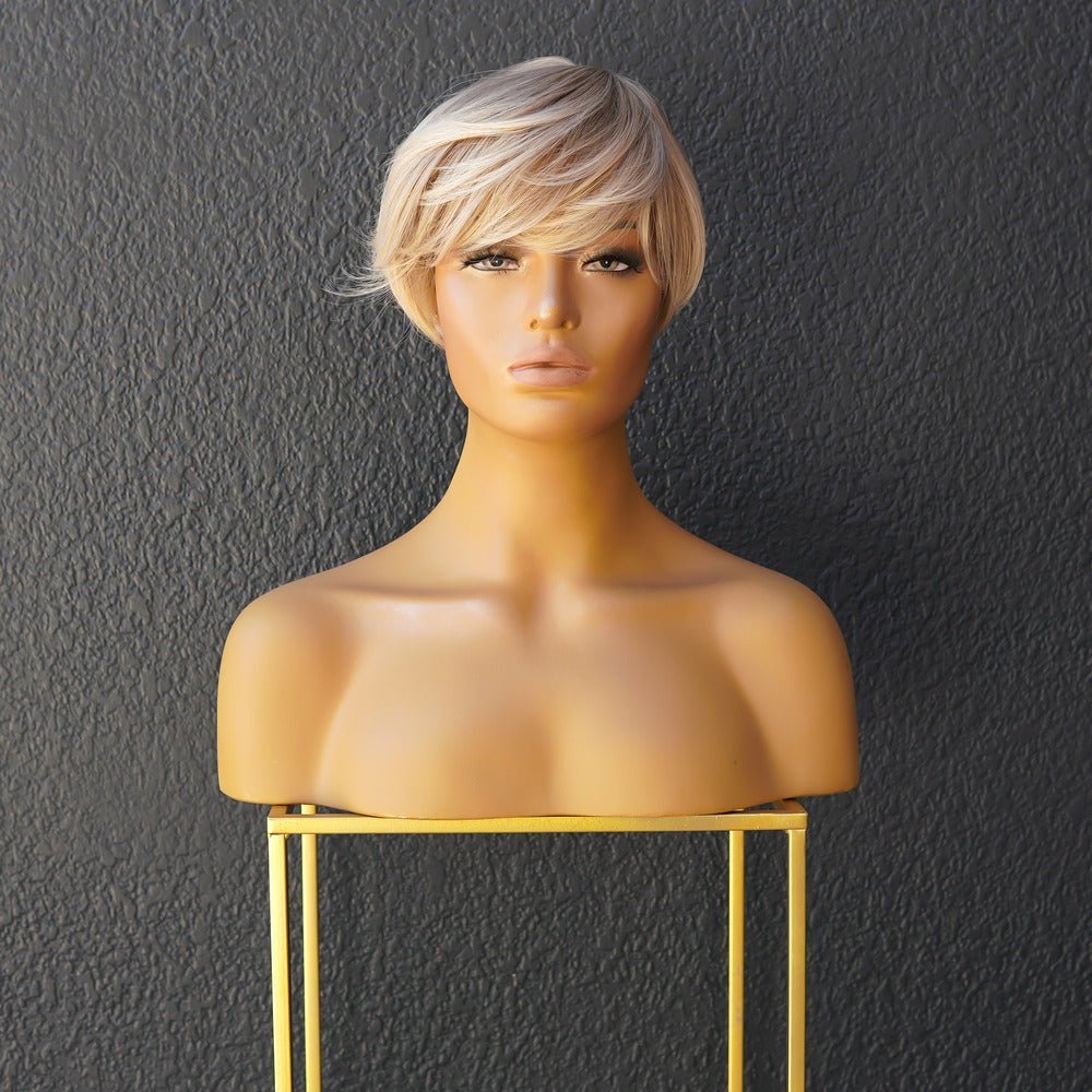 KRIS - Ombre Blonde - Fringe Wig | Blonde, 12 Inch & Shorter, Fringe, Synthetic Hair | Milk & Honey Wigs