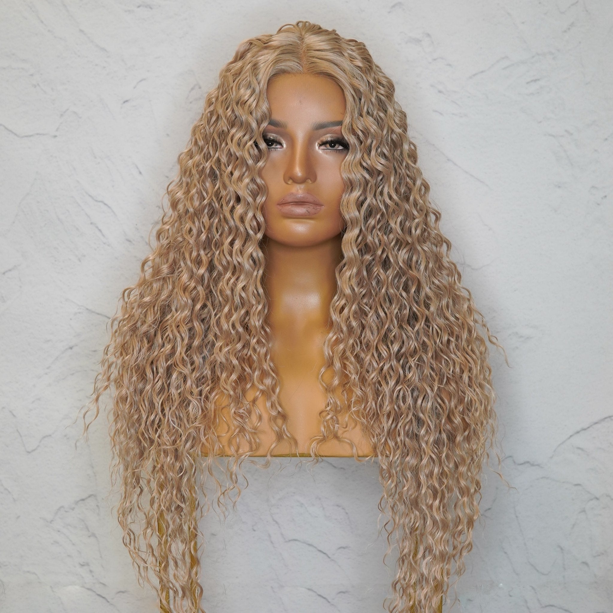 LALA - Blonde - Lace Front Wig | Blonde, 28 Inch+, T-Part Lace Front, Synthetic Hair | Milk & Honey Wigs