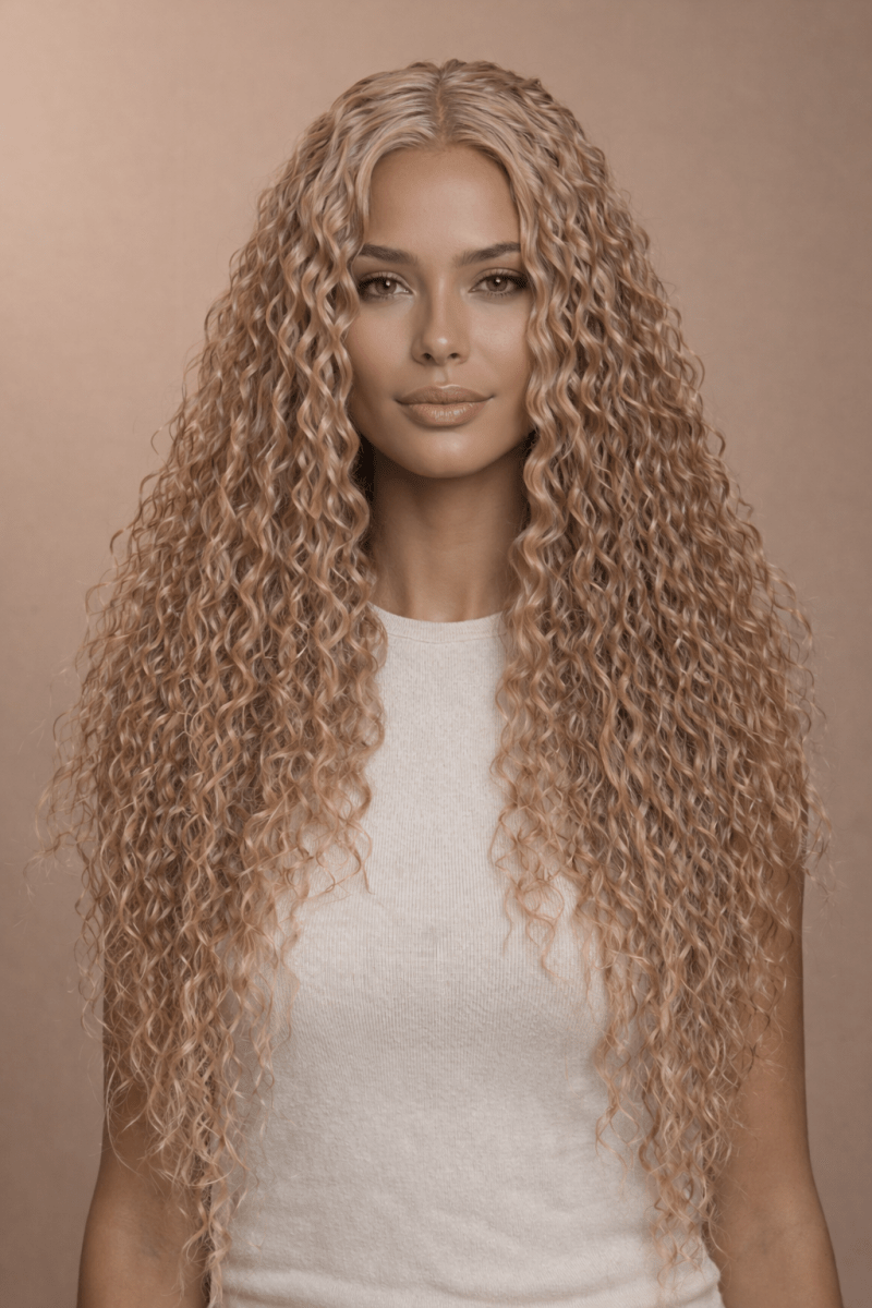 LALA - Blonde - Lace Front Wig | Blonde, 28 Inch+, T-Part Lace Front, Synthetic Hair | Milk & Honey Wigs