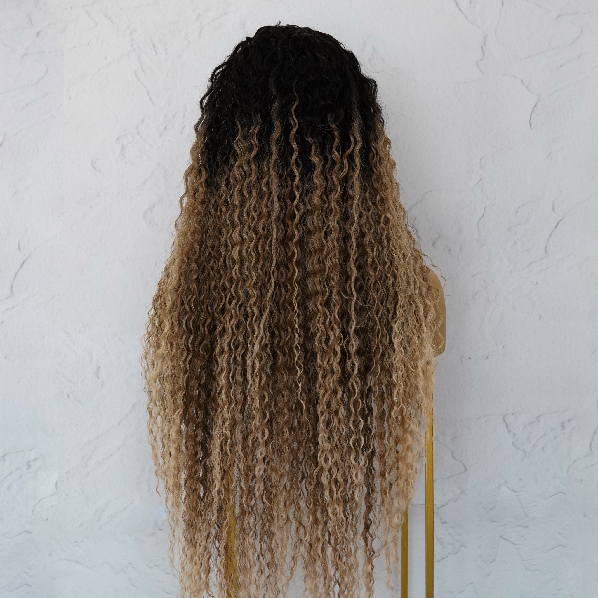 LALA - Ombre Brown - Lace Front Wig | Brown, 28 Inch+, T-Part Lace Front, Synthetic Hair | Milk & Honey Wigs