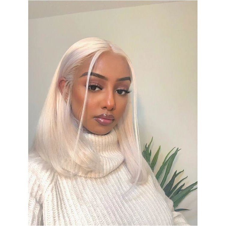 LAURA - Blonde - Lace Front Wig | Blonde, 14 Inch, T-Part Lace Front, Synthetic Hair | Milk & Honey Wigs