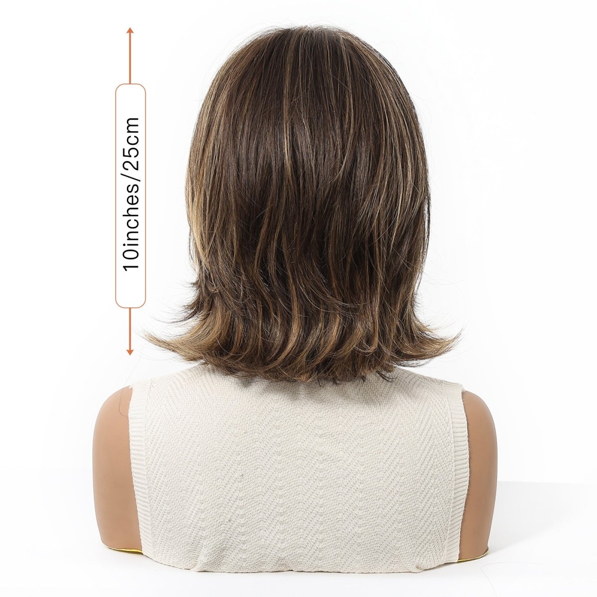 layered bob with highlights Wig - MARKETPLACE | Brown, Fringe, Synthetic Hair | Milk & Honey Wigs
