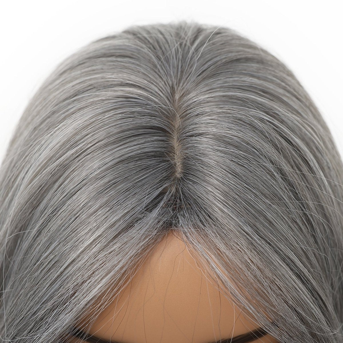 layered Natural Gray Wig - MARKETPLACE | Grey, Fringe, Synthetic Hair | Milk & Honey Wigs