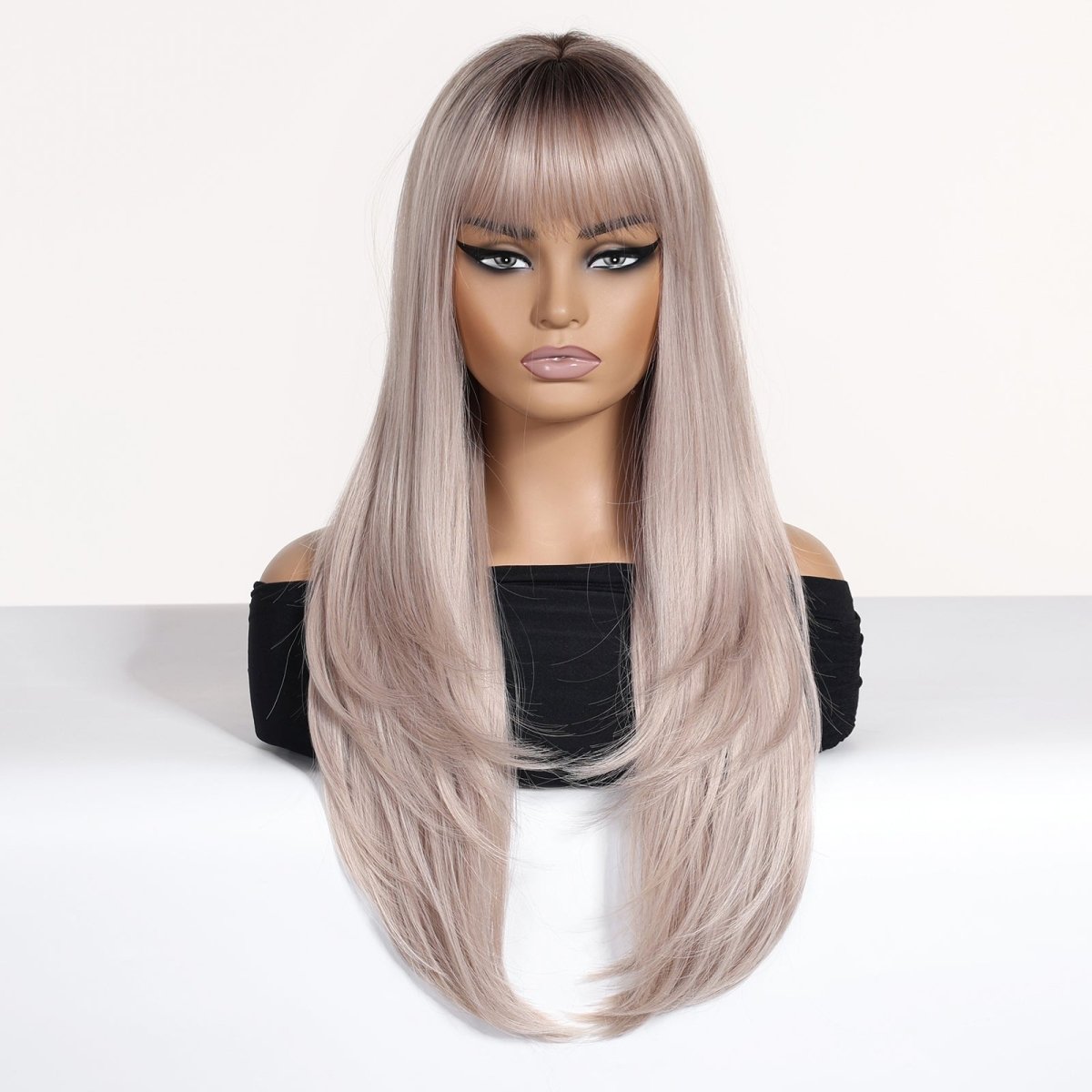 Layered Silver Blonde Wig - MARKETPLACE | Blonde, Fringe, Synthetic Hair | Milk & Honey Wigs