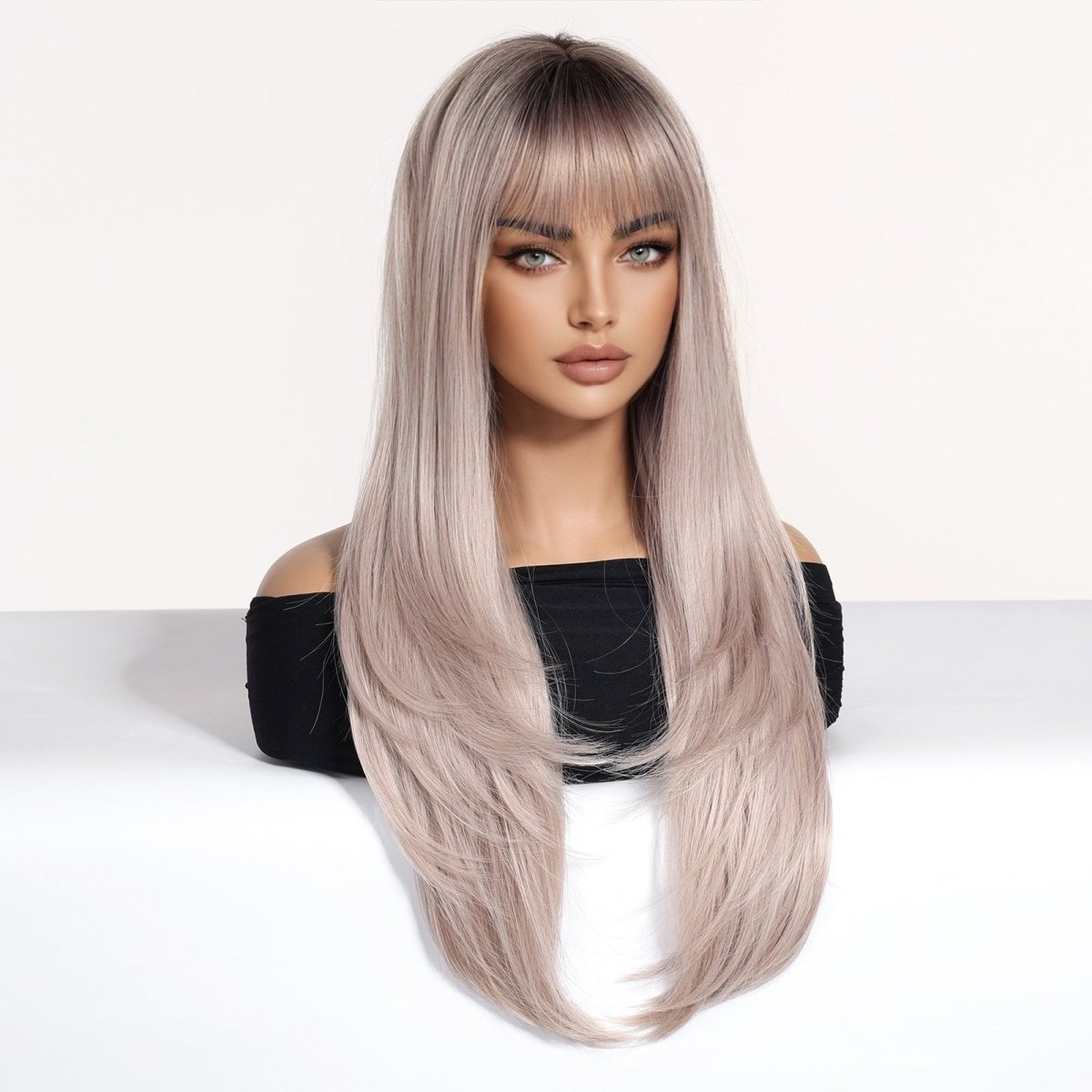 Layered Silver Blonde Wig - MARKETPLACE | Blonde, Fringe, Synthetic Hair | Milk & Honey Wigs