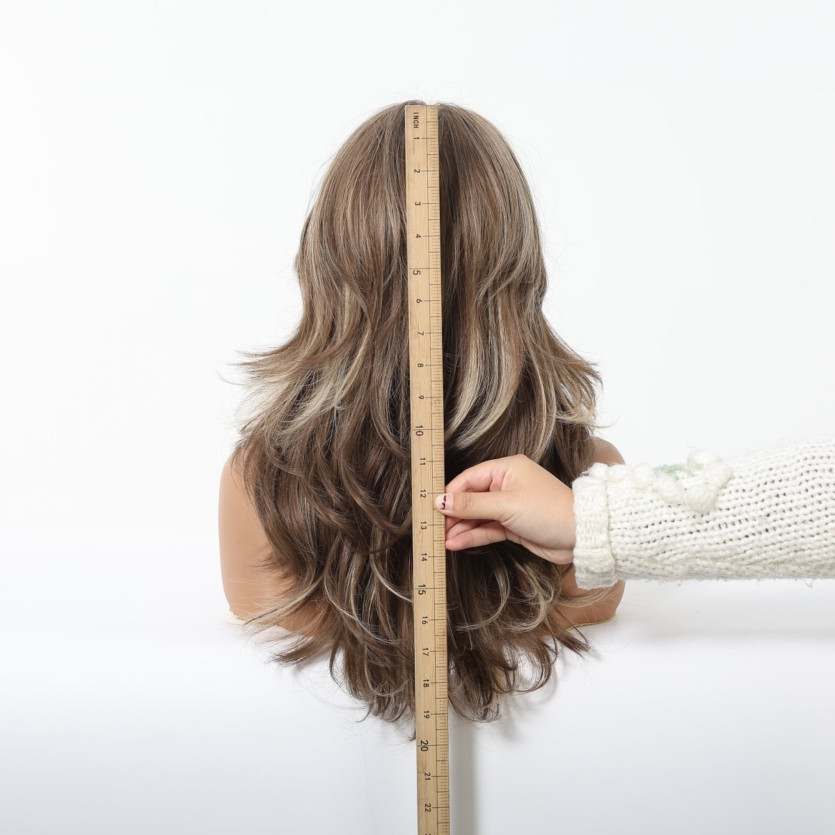Light Brown with Ash Blonde Highlights Wig - MARKETPLACE | Brown, Fringe, Synthetic Hair | Milk & Honey Wigs