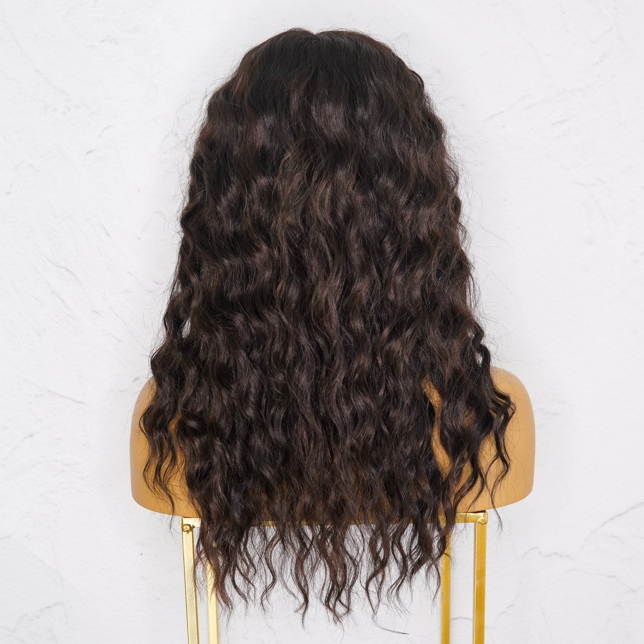 LILY - Short Dark Brown - Lace Front Wig | Brown, 20 Inch, T-Part Lace Front, Synthetic Hair | Milk & Honey Wigs